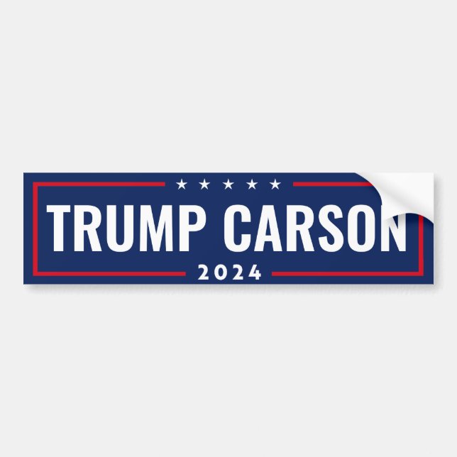 TRUMP CARSON 2024 BUMPER STICKER (Front)
