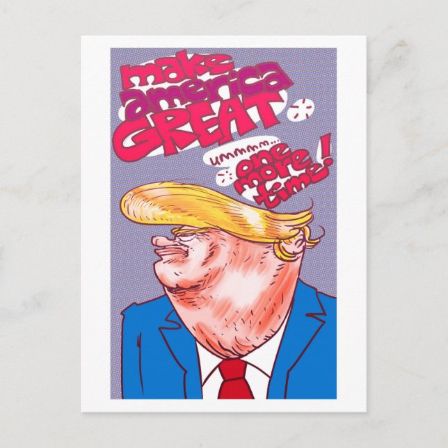 trump cartoon portrait postcard (Front)