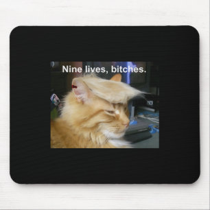 Trump Cat Nine Lives Funny Trump 2024 Vote Electio Mouse Mat