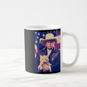 Trump Cat Shirt Funny Cowboy Donald Trump 2024 Ame Coffee Mug