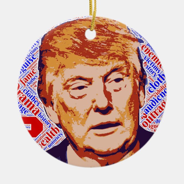 Trump Ceramic Tree Decoration (Front)