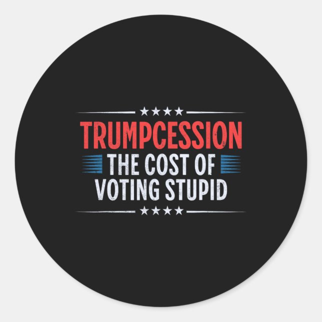 Trump Cession  Classic Round Sticker (Front)