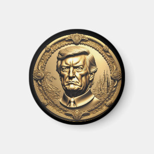 TRUMP CGI Collectable Gold Art-Coin Doubloon Magnet