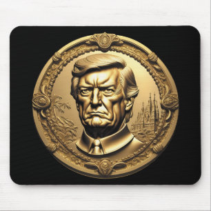 TRUMP CGI Collectable Gold Art-Coin Doubloon Mouse Mat