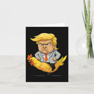 Trump Chicken Jockey Satire - Funny Political Humo Card