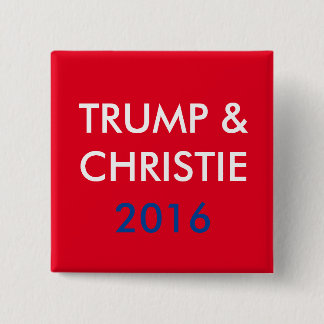 Trump & Christie 2016 Square Button