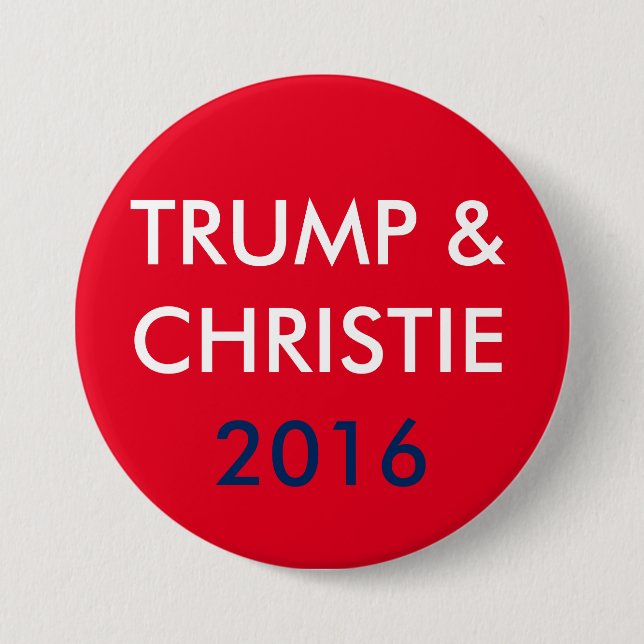 Trump & Christie 3 Inch Round Button (Front)