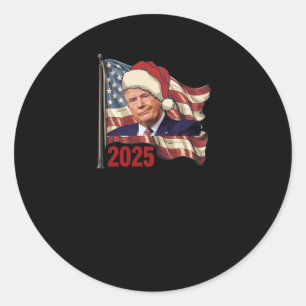 Trump Christmas 2025 Classic Round Sticker