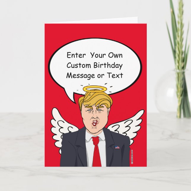Trump Christmas Angel Card - Customise Your Messag (Front)