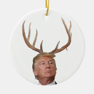 Trump Christmas: Deer Mr. President Ceramic Tree Decoration