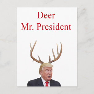 Trump Christmas: Deer Mr. President Holiday Postcard