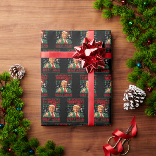 Trump Christmas Gift Wrap, Donald Trump Christmas Wrapping Paper