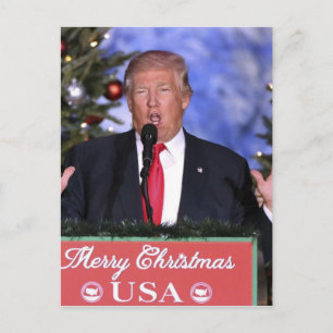 Trump Christmas Holiday Postcard