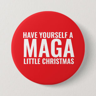 TRUMP CHRISTMAS LARGE BUTTON