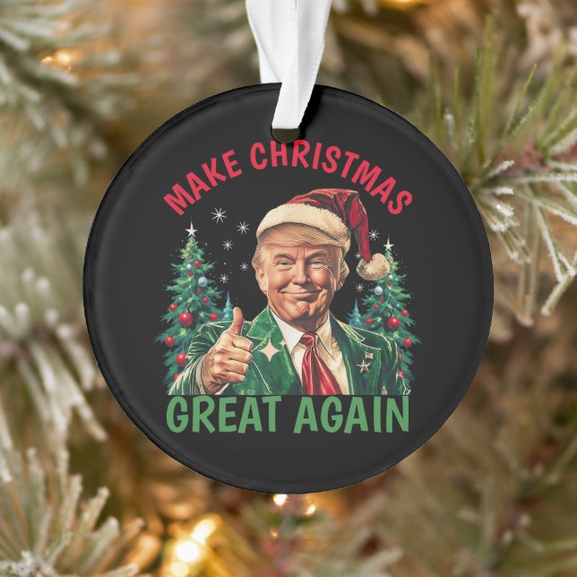 Trump Christmas, Make Christmas Great Again Ornament (Tree)
