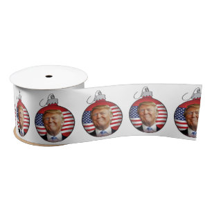 Trump Christmas Satin Ribbon