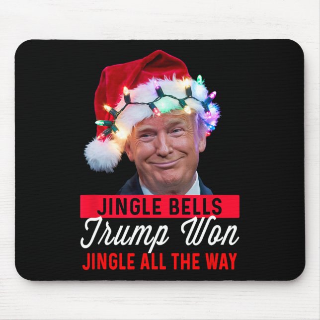 Trump Christmas Shirt Jingle Bells Funny Trump Won Mouse Mat (Front)