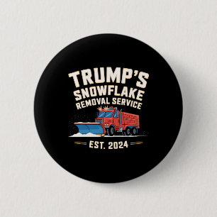 Trump Christmas Snowflake Removal Service 1  6 Cm Round Badge
