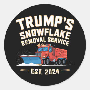 Trump Christmas Snowflake Removal Service 1 Classic Round Sticker