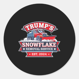 Trump Christmas Snowflake Removal Service 4 Classic Round Sticker