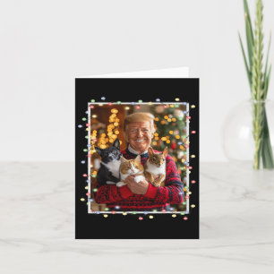 Trump Christmas Sweater Cat Dog Squirrel Pet Lover Card