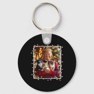 Trump Christmas Sweater Cat Dog Squirrel Pet Lover Key Ring