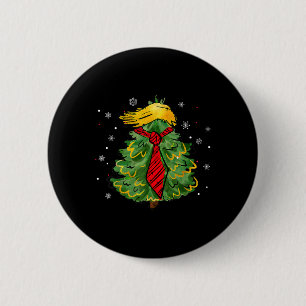 Trump Christmas Usa Funny Trump Hair Tree Ugly Paj 6 Cm Round Badge