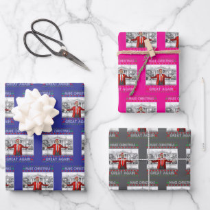 Trump Christmas Wrapping Paper Sheet