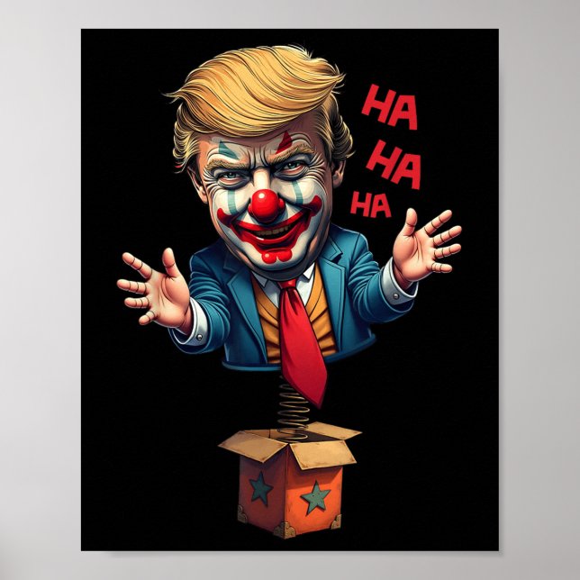 Trump Circus Clown Funny Political Humour  Poster (Front)