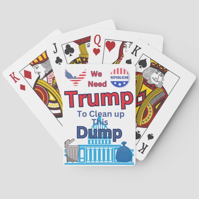 Trump "Clean this Dump" Poker Playing Cards  (Back)