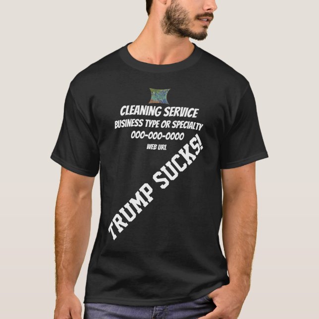 Trump Cleaning Service Business Staff Logo Uniform T-Shirt (Front)