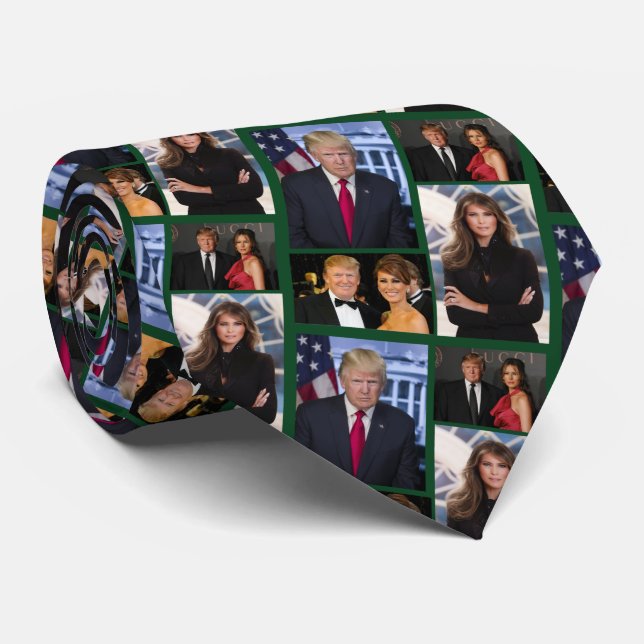 TRUMP COLLAGE TIE (Rolled)