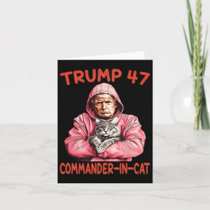 Trump Commander In Cat Funny Cat And Trump Card