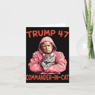 Trump Commander In Cat Funny Cat And Trump Card
