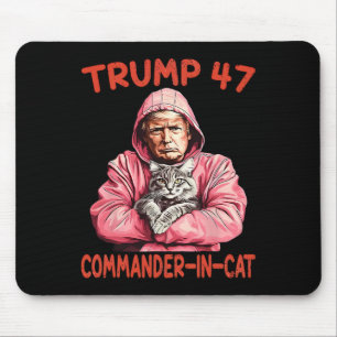 Trump Commander In Cat Funny Cat And Trump Mouse Mat