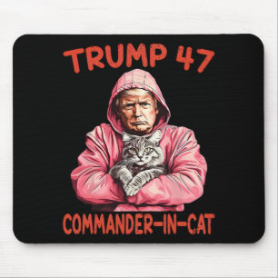 Trump Commander In Cat Funny Cat And Trump Mouse Mat