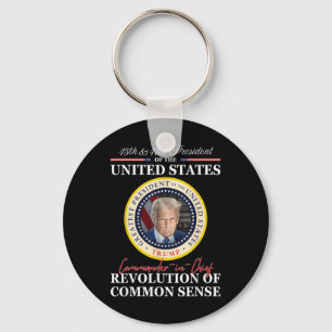 Trump Commander-in-chief 45 47 Revolution Of Commo Key Ring