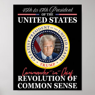 Trump Commander-in-chief 45 47 Revolution Of Poster