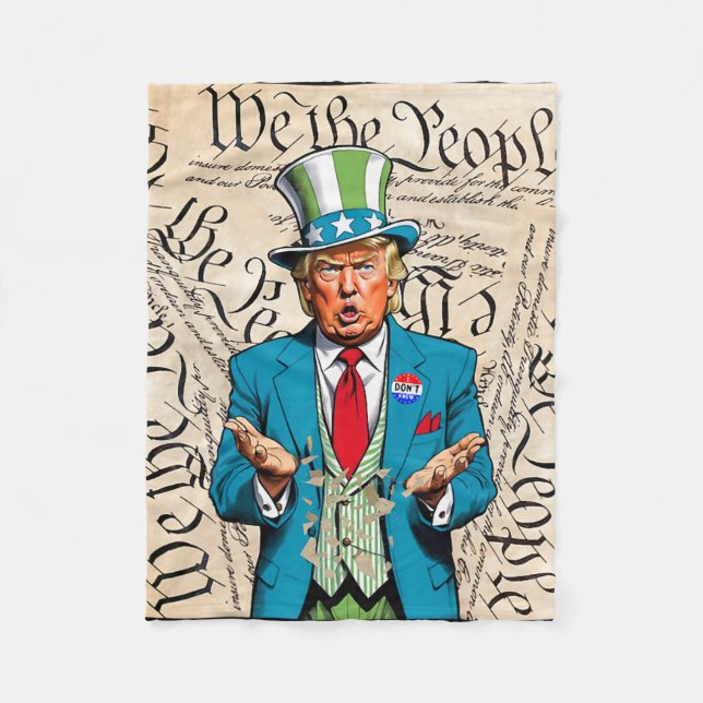 Trump Constitution Of The Usa Needs To Be Reread 1 Fleece Blanket (Front)