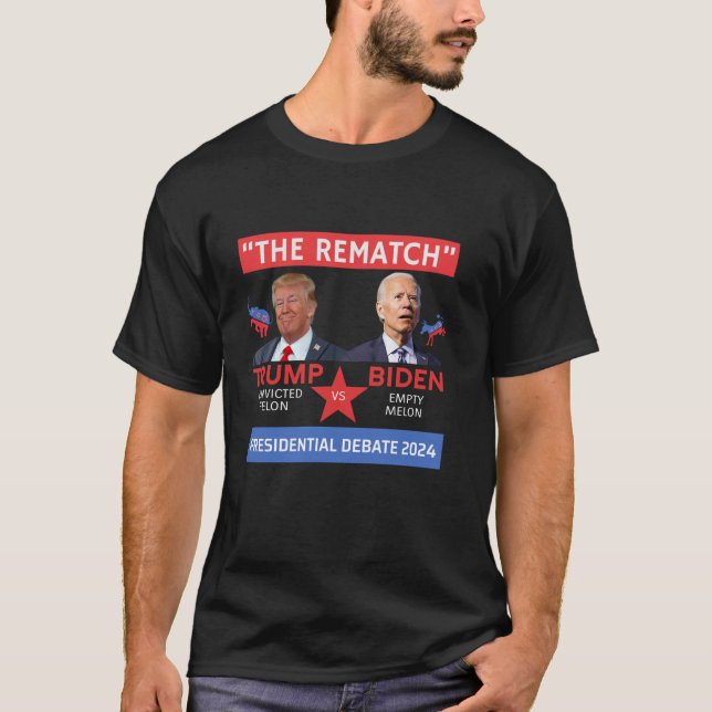 Trump Convicted Felon Biden Empty Melon Presidenti T-Shirt (Front)