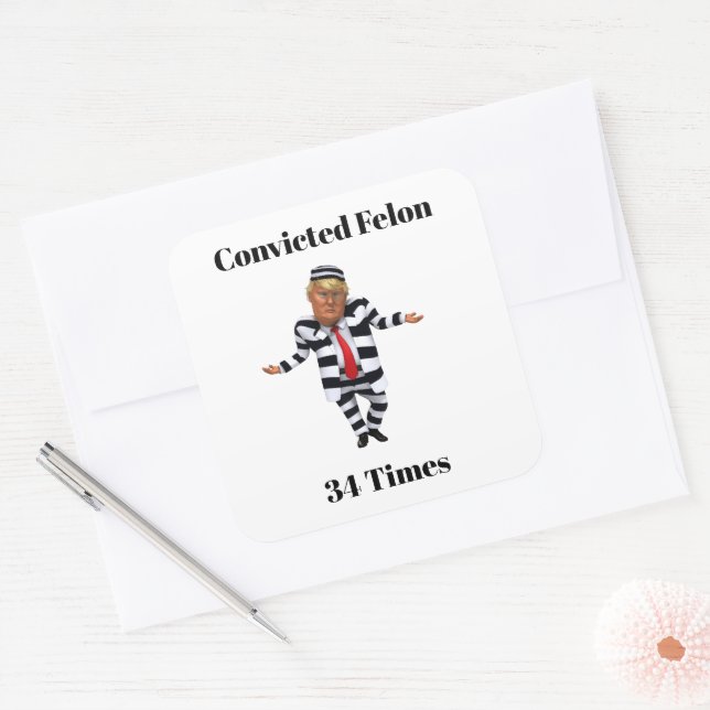 Trump Convicted Felon Sticker (Envelope)