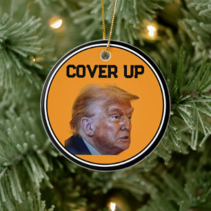 Trump Cover Up Beverage Coaster Ceramic Tree Decoration