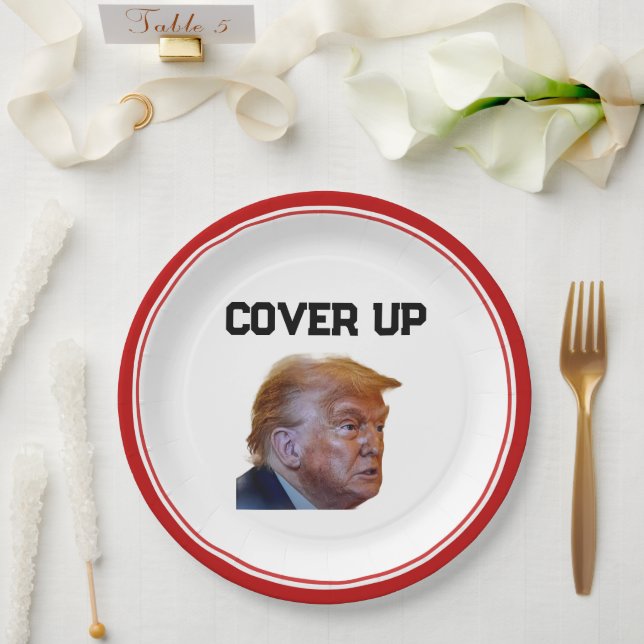 Trump Cover Up Paper Plate (Wedding)