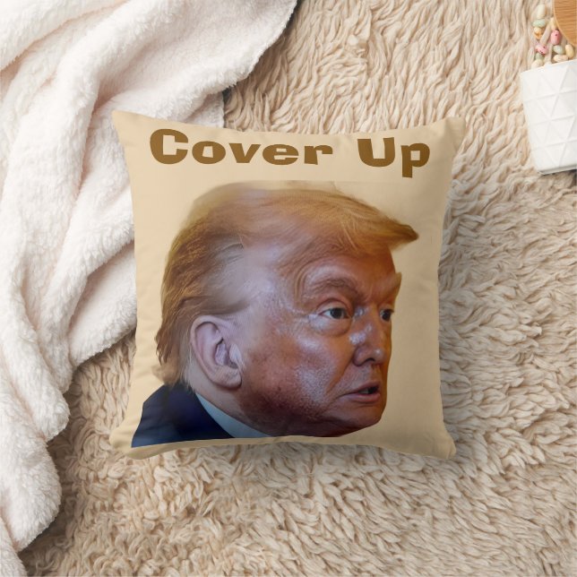 Trump/Cover Up Throw Pillow (Blanket)