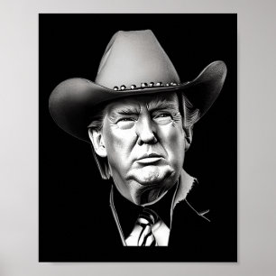 Trump Cowboy Western President You Miss Me Yet Meg Poster