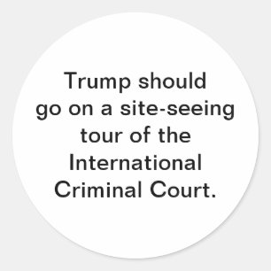 Trump Criminal Court Visit Hankamer Artjunkhaus  Classic Round Sticker