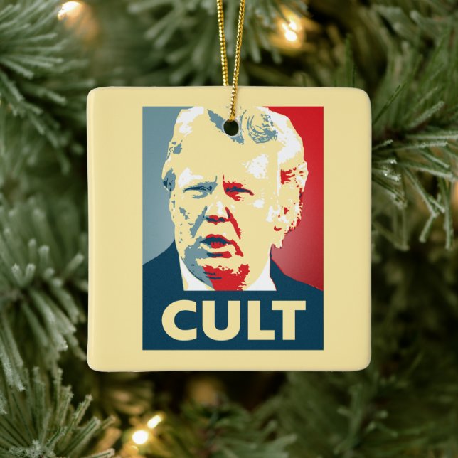 Trump Cult Ceramic Ornament (Tree)