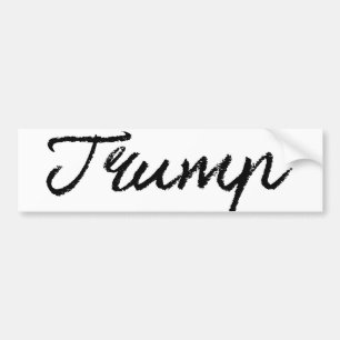 Trump Cursive Signature -.png Bumper Sticker