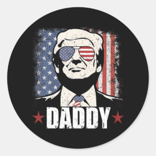 Trump Daddy 2025 Official Trump Daddy Funny 1  Classic Round Sticker