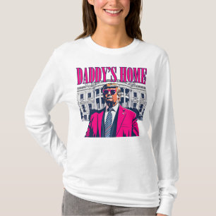 Trump Daddy's Home Pink Long Sleeved T-Shirt